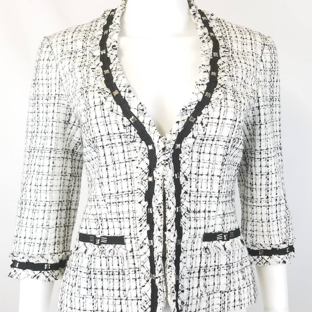 ●Sold●White House Black Market Tweed Stud Jacket
